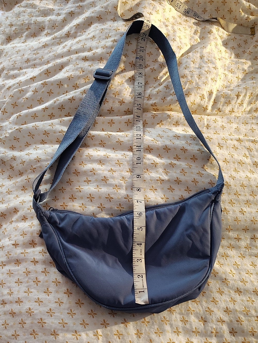 32 Cool Light Blue Vinyl Crossbody Pouch/ Bag